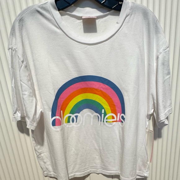 Bloomies Womens Rainbow Graphic Cotton T-Shirt - Picture 2 of 6